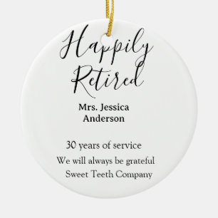 Happy retirement add name 退職した of service セラミックオーナメント