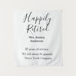 Happy retirement add name 退職した of service タペストリー