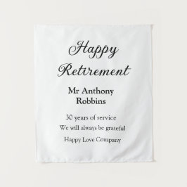 Happy retirement add name 退職した of service タペストリー