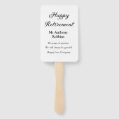 Happy retirement add name 退職した of service ハンドファン (裏面)