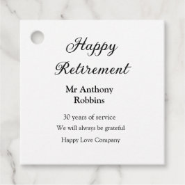 Happy retirement add name 退職した of service フェイバータグ