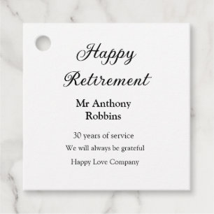 Happy retirement add name 退職した of service フェイバータグ