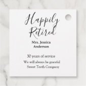 Happy retirement add name 退職した of service フェイバータグ (裏面)