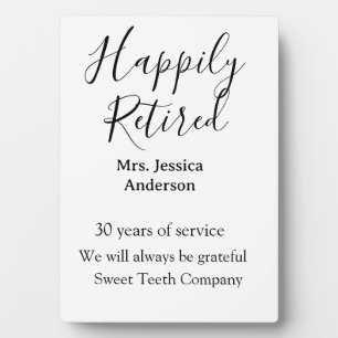 Happy retirement add name 退職した of service フォトプラーク