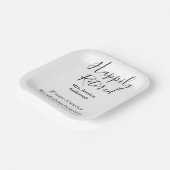 Happy retirement add name 退職した of service ペーパープレート (傾斜あり)