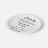 Happy retirement add name 退職した of service ペーパープレート (アングル)