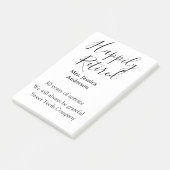 Happy retirement add name 退職した of service ポストイット (アングル)