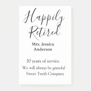 Happy retirement add name 退職した of service ポストイット