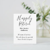 Happy retirement add name 退職した of service ポストカード (スタンド正面)