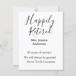Happy retirement add name 退職した of service ポストカード