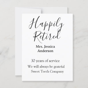 Happy retirement add name 退職した of service ポストカード
