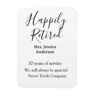 Happy retirement add name 退職した of service マグネット