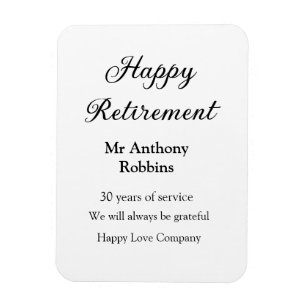 Happy retirement add name 退職した of service マグネット
