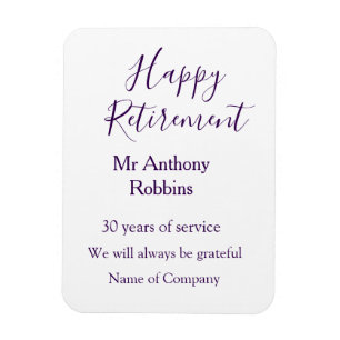Happy retirement add name 退職した of service マグネット