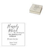 Happy retirement add name 退職した of service ラバースタンプ (押印)