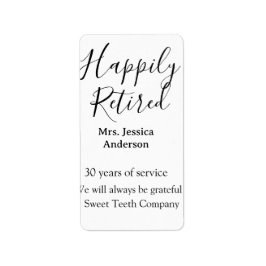 Happy retirement add name 退職した of service ラベル