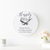 Happy retirement add name 退職した of service ラージ壁時計 (ホーム)