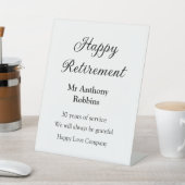 Happy retirement add name 退職した of service 台座サイン (インサイチュ)