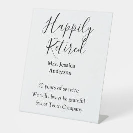 Happy retirement add name 退職した of service 台座サイン