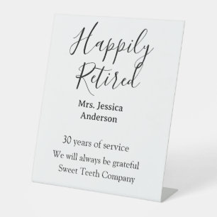Happy retirement add name 退職した of service 台座サイン