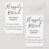 Happy retirement add name 退職した of service 名刺 (正面/裏面)