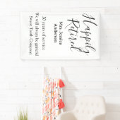 Happy retirement add name 退職した of service 横断幕 (インサイチュ)