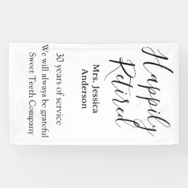 Happy retirement add name 退職した of service 横断幕