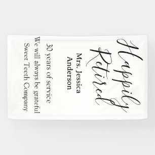 Happy retirement add name 退職した of service 横断幕