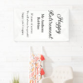 Happy retirement add name 退職した of service 横断幕 (インサイチュ)