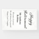 Happy retirement add name 退職した of service 横断幕 (横)