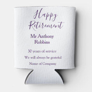 Happy retirement add name 退職した of service 缶クーラー