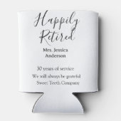 Happy retirement add name 退職した of service 缶クーラー (裏面)