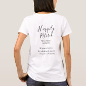 Happy retirement add name 退職した of service tシャツ (裏面)