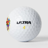 Happy Retirement Add Name Gift 3 Golf Ball ゴルフボール (ロゴ)
