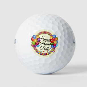 Happy Retirement Add Name Gift 3 Golf Ball ゴルフボール