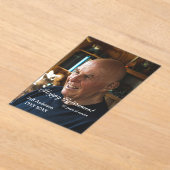 Happy retirement add name photo years of service r アクリル招待状 (レイダウン)