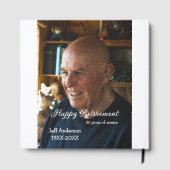 Happy retirement add name photo years of service r ゲストブック (裏面)