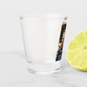 Happy retirement add name photo years of service r ショットグラス (左)