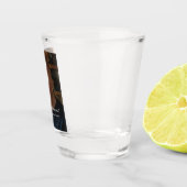 Happy retirement add name photo years of service r ショットグラス (右)