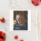 Happy retirement add name photo years of service r スタンダードカクテルナプキン (インサイチュ)