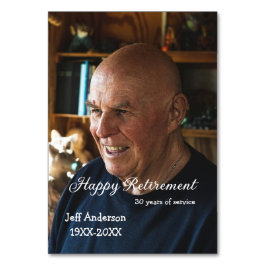 Happy retirement add name photo years of service r テーブルナンバー