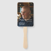 Happy retirement add name photo years of service r ハンドファン (裏面)