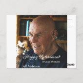Happy retirement add name photo years of service r ポストカード (裏面)