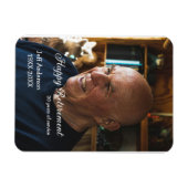 Happy retirement add name photo years of service r マグネット (横)