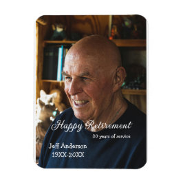 Happy retirement add name photo years of service r マグネット