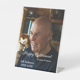 Happy retirement add name photo years of service r 台座サイン
