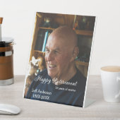 Happy retirement add name photo years of service r 台座サイン (インサイチュ)