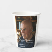 Happy retirement add name photo years of service r 紙コップ (裏面)