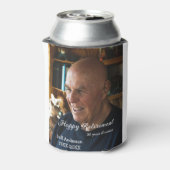 Happy retirement add name photo years of service r 缶クーラー (缶裏面)