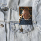 Happy retirement add name photo years of service r 缶バッジ (インサイチュ)